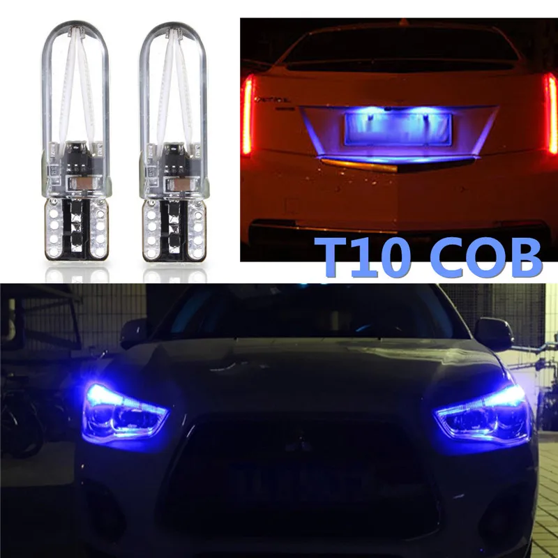 2 шт. 5 Вт led T10 cob стеклянный автомобильный светильник Led накаливания автомобильные
