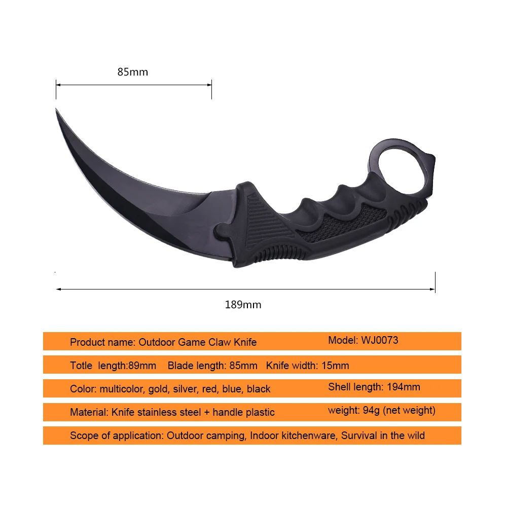 JelBo черный нож Karambit охотничий нож с фиксированным лезвием CS GO счетчик Страйк Тактический коготь для выживания кемпинга тактические ручные инструменты