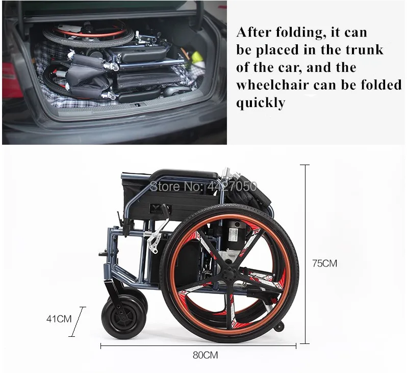 В Россию мощная Складная коляска с электроприводом с дальностью расстояния 20 км