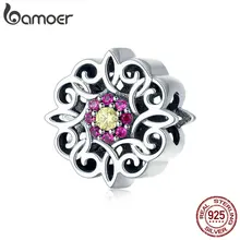 BAMOER, натуральная 925 пробы, серебро, Ретро стиль, калейдоскоп, форма шарма, бусины, подходят для браслетов, сделай сам, ювелирное изделие, подарок SCC1108