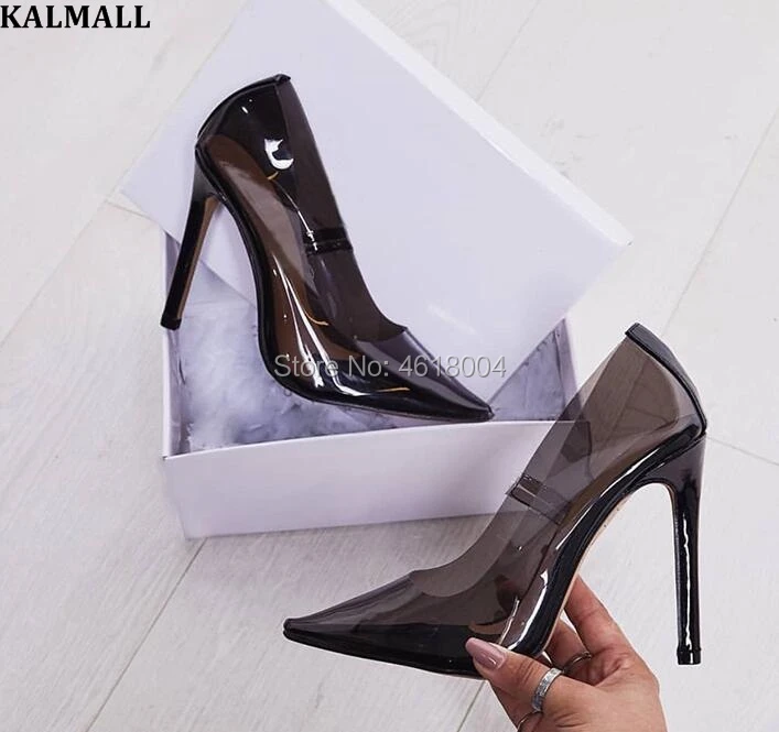 clear dress heels