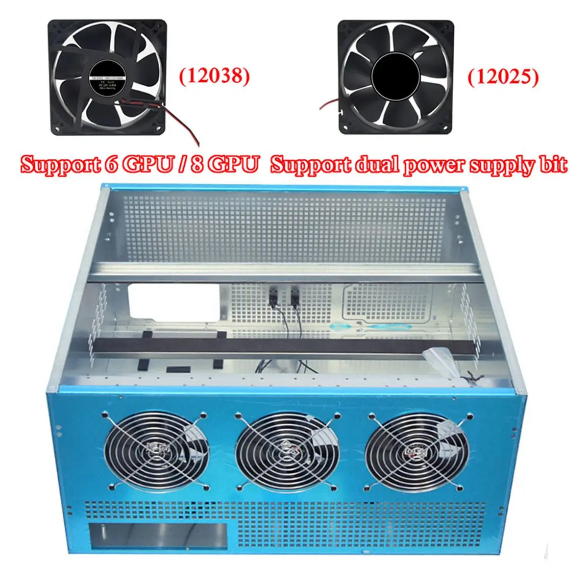 Mining Frame Case New 5.5U Miner Mining Rig Frame Miner frame Case For 6-8 GPU Mine Chassis Mine Rack Dual Power Supply Mining Frame Case New 5.5U Miner Mining Rig Frame Miner frame Case For 6-8 GPU Mine Chassis Mine Rack Dual Power Supply