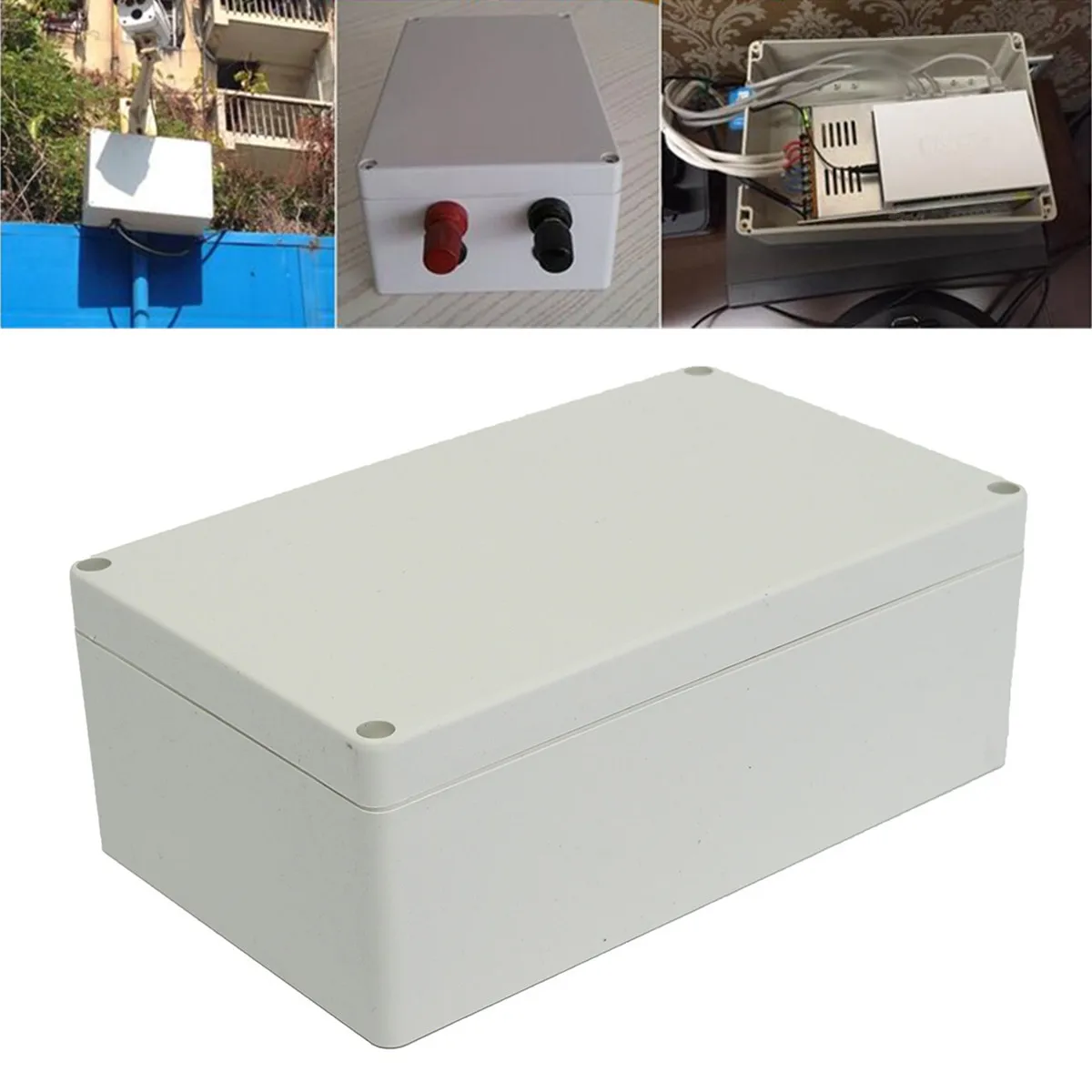 

Plastic Waterproof Project Box 19.8 x 12 x 7.5cm ABS Durable Easy Install Damp-proof Fit for Various Control Boxes Cabinets