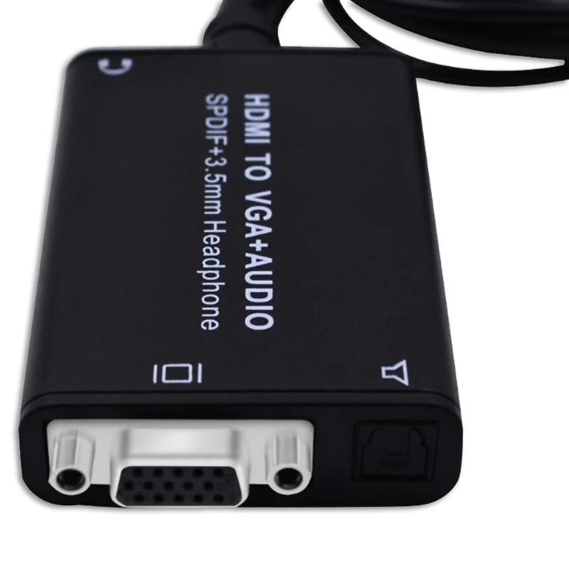 2018 Новый HDMI конвертер VGA адаптер + 3 5 мм аудио волоконно оптический звуковой