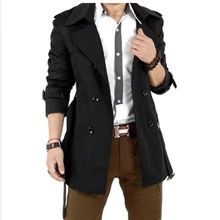 SWYIVY Men's Windbreaker Jacket Slim Belt Double-Breasted Mid-Length Outwear Coats Fashion Business Casual Coat For Men 2019 Hot SWYIVY Men's Windbreaker Jacket Slim Belt Double-Breasted Mid-Length Outwear Coats Fashion Business Casual Coat For Men 2019 Hot