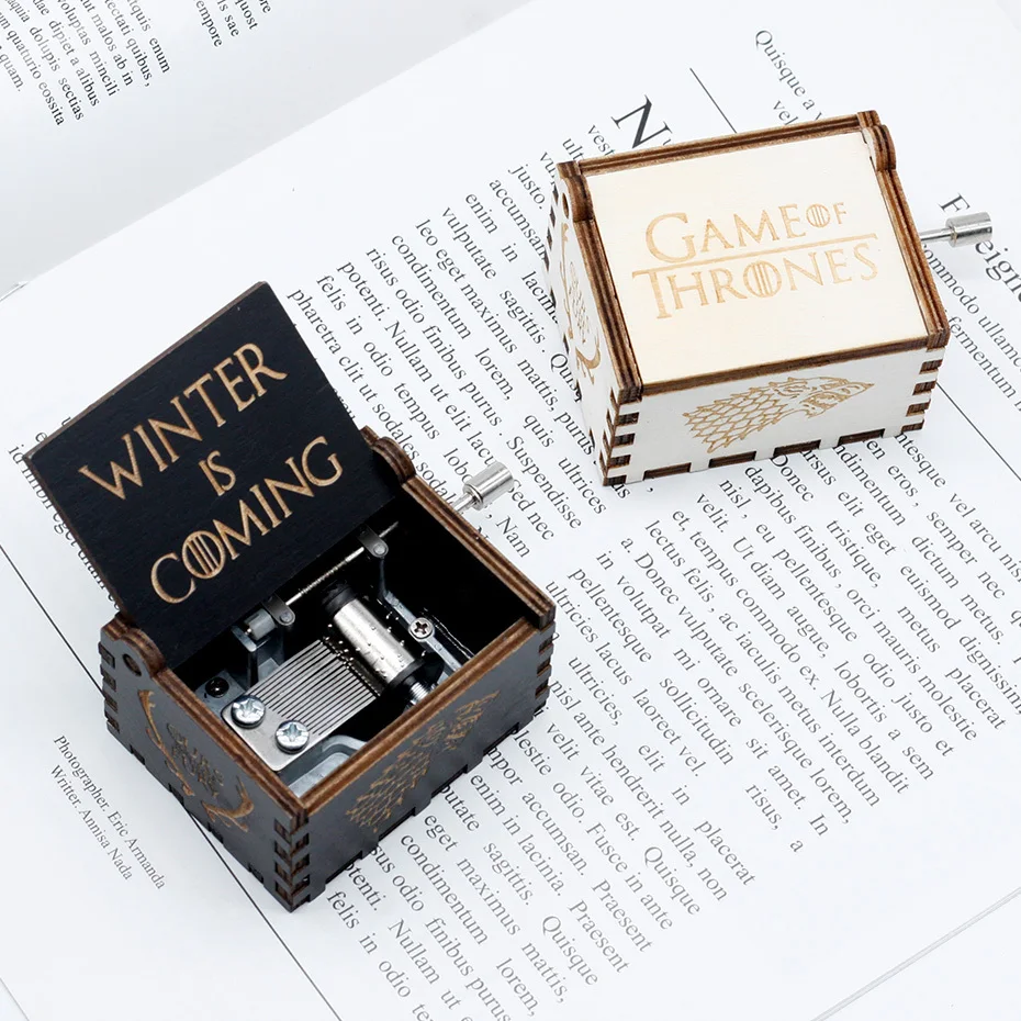 

Creative Antique Wood Music Box Game Of Throne, Beauty And Beast Theme music, Juego De Tronos Caja Mus, Birthday Christmas Gift