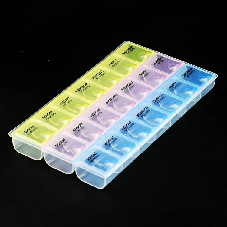 

New Arrival SMD SMT IC Electronic Component Portable 7 days Mini Storage Box 21 Cells