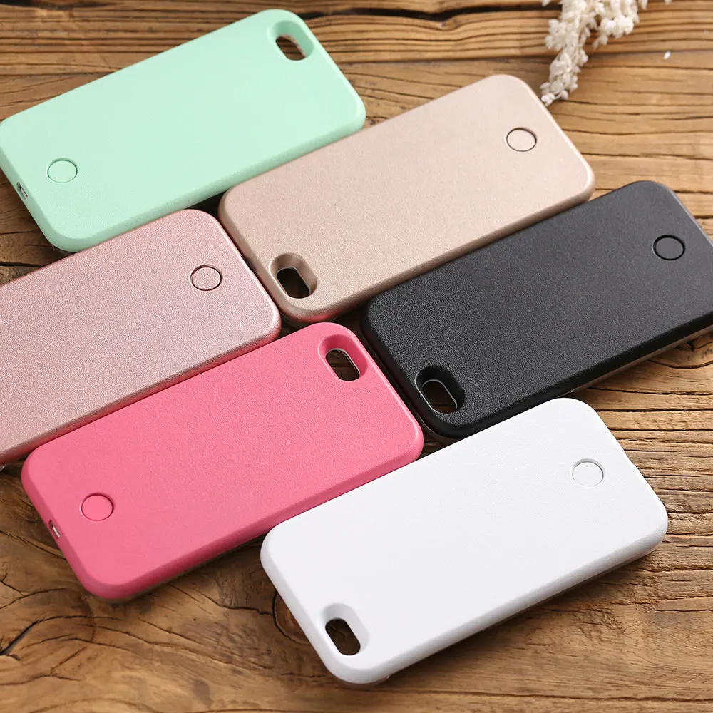 For iPhone XR 7 8 6s LED KISSCASE светодиодная вспышка для селфи чехол X XS MAX Flash Light телефона 5 s Se 6
