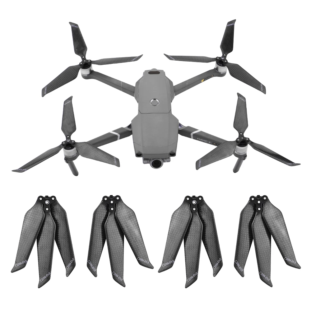 

2 Pairs Foldable Carbon Fiber Propeller 3-Blade 8743 Quick-release Propellers For DJI Mavic 2 PRO ZOOM Drone
