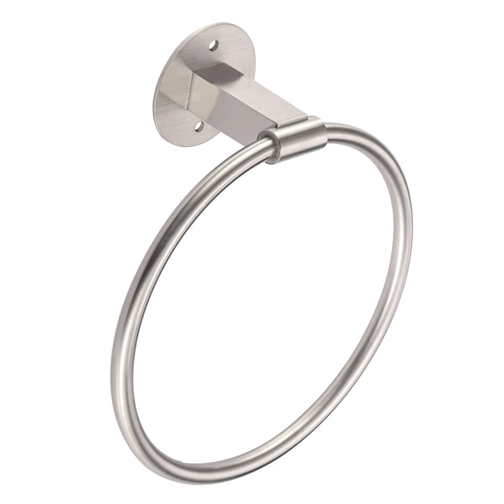 

1 Pc Towel Ring Stainless Steel Self Adhesive Round Wall Mounted Rustproof Towel Rack Hanger Holder for Toilet Bathroom Kitchen