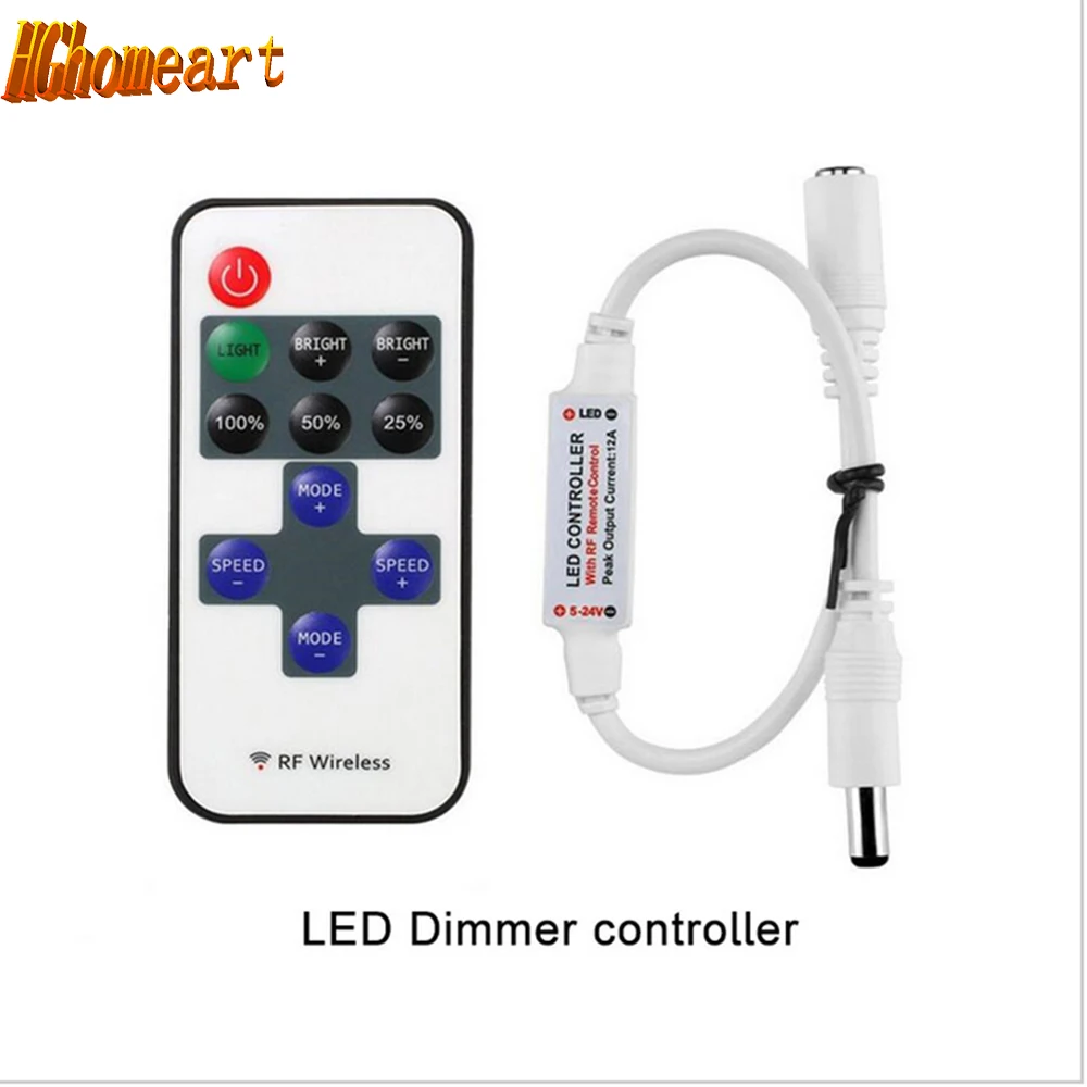 

12V Under Cabinet Light Dimmer Switch 12v/24v RF Wireless Remote Switch Controller Dimmer Switch for Mini LED Strip Light