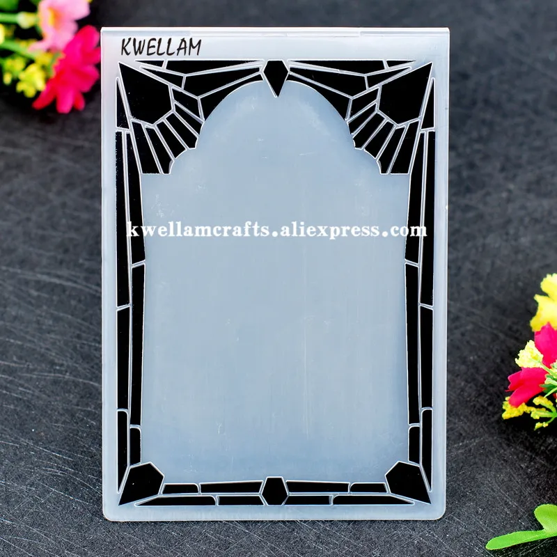 

Diamond Frame Plastic Embossing Folder For Scrapbook DIY Album Card Tool Plastic Template 10.6x14.5cm KW7121504