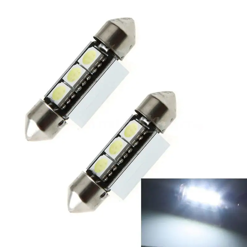 

12V 37mm White 6000K 5050 SMD LED CANBUS Car Interior Dome Festoon Light Bulbs