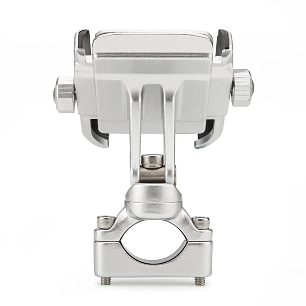 

360 Degree Motorcycle Handlebar Mount Holder For 4-6' Cell Phone GPS Silver