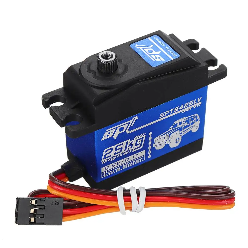 SPT5425LV 25KG 90° Large Torque Digital Metal Gear Servo For 1:8 1:10 RC Robot Car Boat SPT5425LV 25KG 90° Large Torque Digital Metal Gear Servo For 1:8 1:10 RC Robot Car Boat