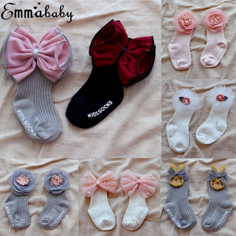 

Pudcoco Girl Socks 100% Cotton Baby Princess Socks Kids Children Girl Lace Socks Breathable 0-4 Y