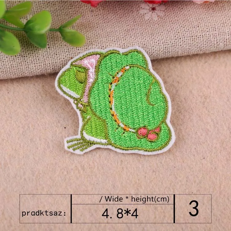 Мультфильм Путешествия животных патч вышитые гладильная Милая Япония лягушка