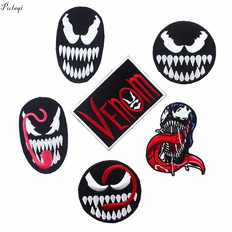 Pulaqi Venom Monster Marvel Movies, значки героев, железная одежда, нашивки супергероев для детей, мужчин, женщин, футболка, украшение F