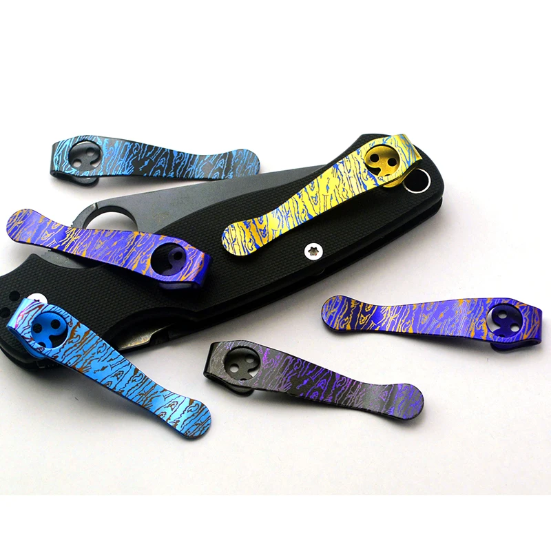 

Practical Folding Knife Pocket Clip Titanium Alloy Knife Back Clips For Paramilitary 2 C81 C90 C11 C10 C95 C41 C223 C101