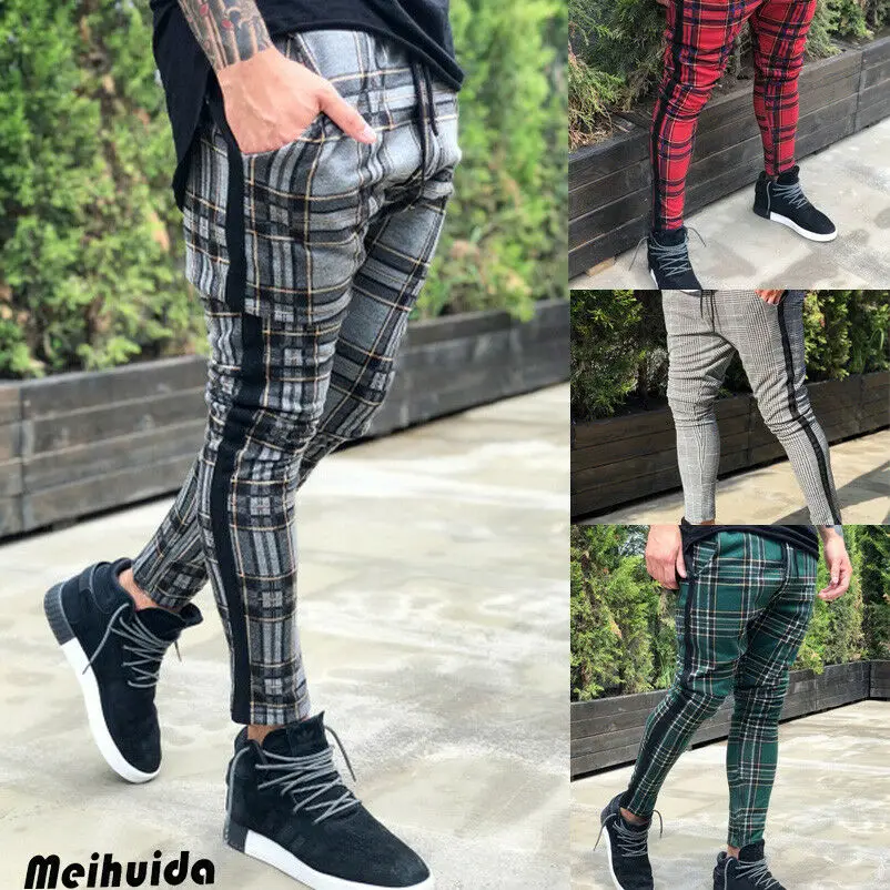 

Hot rainning Exercise Men Long Casual Sport Pants Slim Fit Trousers Running Joggers Gym Sweatpants