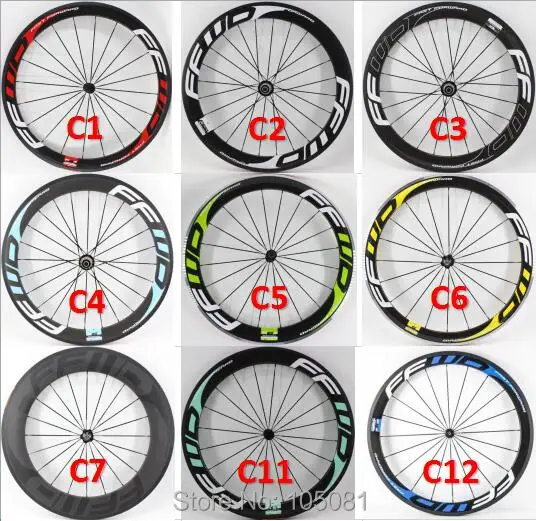 New 700C Road Bike Glossy Matte 3K UD 12K Full Carbon Fibre Bicycle Wheelset Carbon Tubular Clincher Tubeless Rims Free Shipping