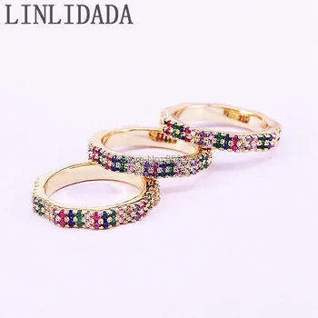 

5Pcs Hight Quality rainbow Colorful cubic Zircon Romantic Ring for Women fashion jewelry