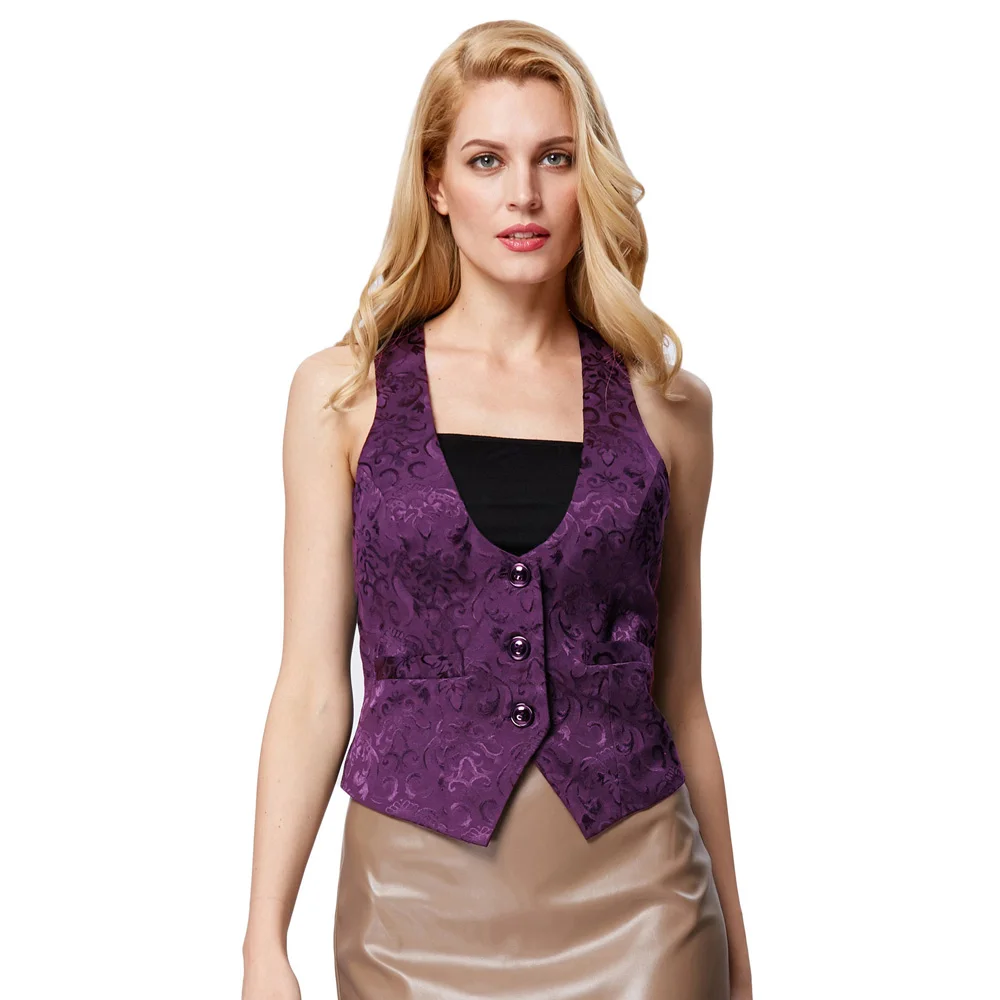 

Gk 2019 New Arrival Vests For Women Slim Fit Suit Vest Waistcoat Women's Adjustable Strap Jacquard Coat Sleeveless Women Jacket