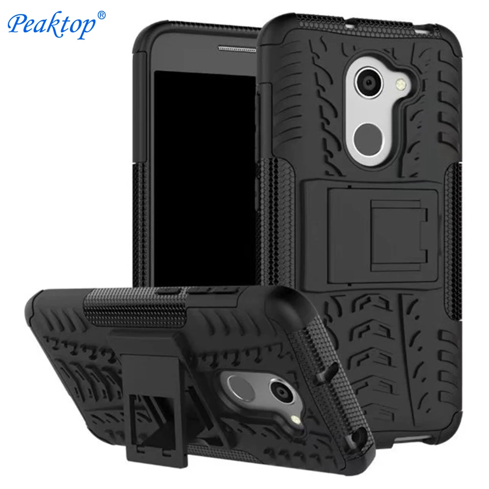 

Peaktop For Cover Alcatel A3 Case Armor Hard PC soft Silicone Case For Alcatel A 3 a3 5046 5046Y 5046D with Holder Stand 5.0"