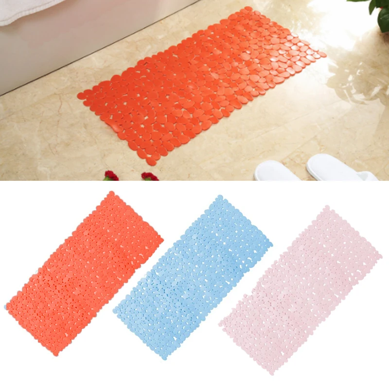 

Anti-skid PVC Bathtub Pads Carpet Stone Bath Mat 70*36 CM Rectangle Powerful Suction Cup Anti-bacterial Kitchen Mats Home