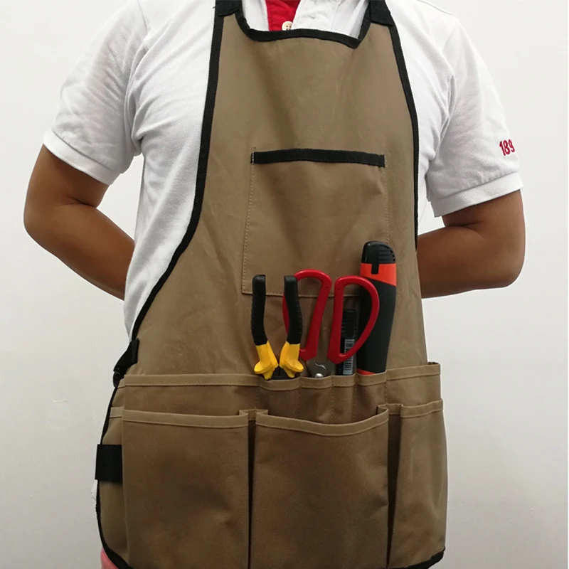 

Waxed Canvas Tool Work Shop Apron Heavy Duty Woodworking Welding Workshop