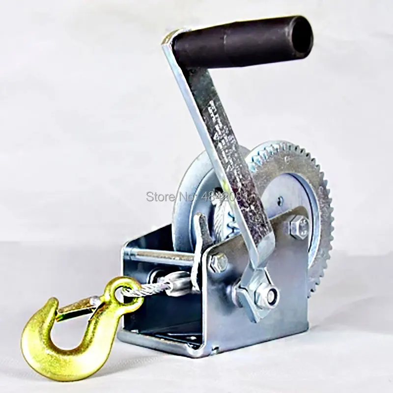 600lbs/800LBSx8/15m Boat truck auto self-locking hand manual Galvanized steel winch hand tool lifting sling