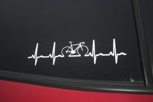 Road Bike heartbeat die-cut window sticker 12.5cm | Игрушки и хобби