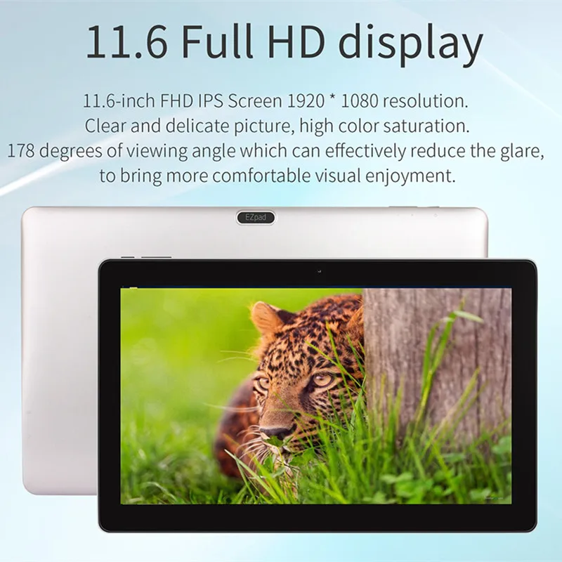 Jumper EZpad 6 Pro Tablets 2 In 1 Tablet PC 11.6'' Windows 10 Apllo Lake N3450 Quad Core 6GB 64GB EMMC HDMI Laptop With Keyboard