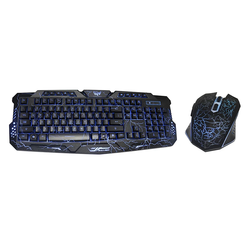 Tri-color Backlit Teclado de Jogos de Computador Usb Alimentado Completo N-chave Teclado de Jogo para Desktop Portátil Russo Espanhol Árabe Hebraico - Imagem 3