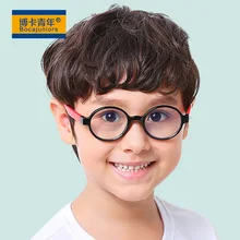 Стиль Детские анти-Blueray очки круговой простой зеркальный детский чехол для телефона очки Рамка F8146