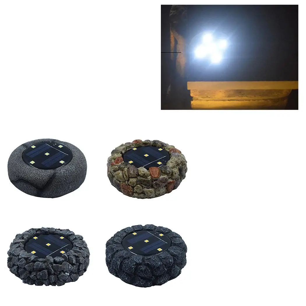 

Waterproof Outdoor Solar Light LED Garden Light Button Switch Simulated 6-8h 8-10h Stone lamp 1.2V AAA 600mA