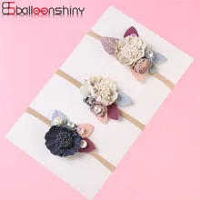 BalleenShiny/Модная Цветочная головная повязка для новорожденных девочек; эластичные повязки для волос принцессы; Детские милые головные уборы; подарок; тюрбан