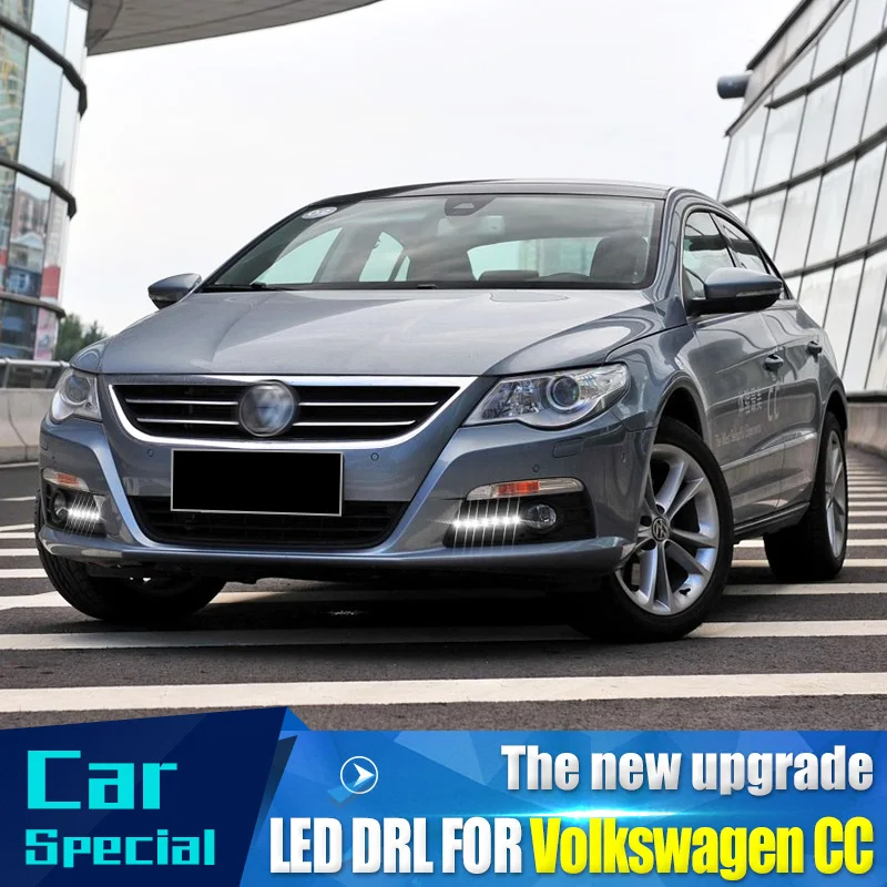 1 пара для VW PASSAT CC 2009 2010 2011 2012 2013 12V светодиодный авто DRL Дневной Бег