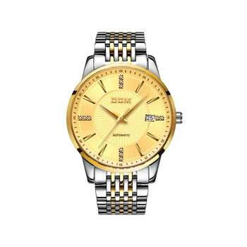 

DOM Men's Mechanical Steel Strap Watch Casual Sports Calendar Waterproof Automatic Watch