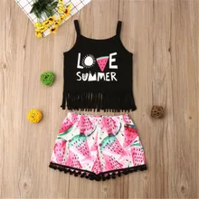 PUDCOCO Toddler Kid Baby Girl Clothes Tank Crop Top Vest T Shirt Shorts Pants Outfit Set цена PUDCOCO Toddler Kid Baby Girl Clothes Tank Crop Top Vest T Shirt Shorts Pants Outfit Set цены онлайн