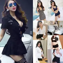 Новинка 2019 года Babydoll сексуальное женское белье Косплей нижнее бельё для девочек экзотический комплект пижамы стринги Платье ночное