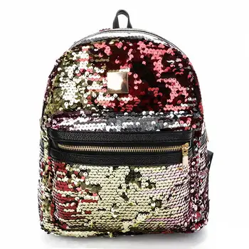 

31*26*13cm Women Girls Sequin Outdoor Sport Gym Bags Soft Backpack Ultralight Fashion Shoulder Backpack
