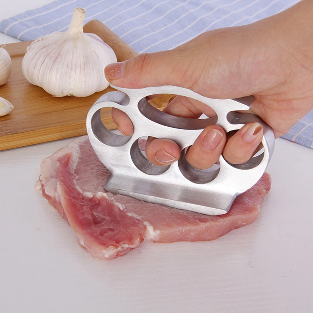 

2 Pcs Meat Hammer Ring Handheld Practical Zinc Aluminum Alloy Loose Meat Hammer Ring Knock Steak Hammer Meat Tenderizers Kitchen