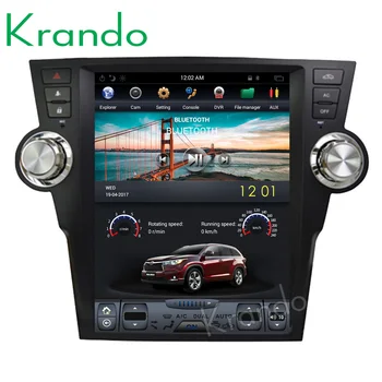 

Krando Android 7.1 12.1" Vertical screen car entertainment player GPS for Toyota Highlander 2009-2013 radio navigation system