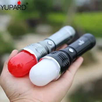 

YUPARD high power 5W LED camping focus light outdoor lantern zoomable zoom flashlight with magnet AAA 18650 rechargeable battery