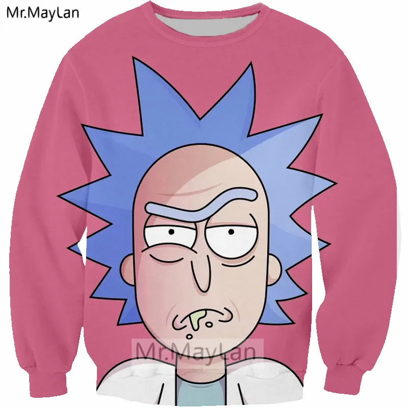 

Harajuku Anime Ricka and Morty 3D Print Sweatshirt Men/women Hiphop Streetwear Hoodies 90s Boys Hipster Pink Tops Kawaii Clothes