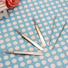 5 шт. удаления угрей изогнутые комплект пинцетов Comedone удаление акне набор инструментов для лица дефект кожи лечение