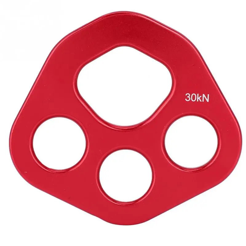 30KN 4 Holes Climbing Rigging Plates Aluminum Heavy Duty Rock Climbing