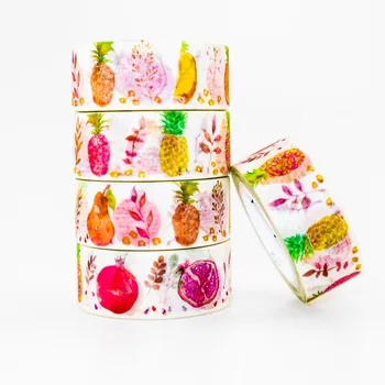 

Pomegranate Pear Pattern Washi Masking Tape Sticky Color Decorative Tape Set DIY Decoration Office Stationery Scrapbook 1PCS