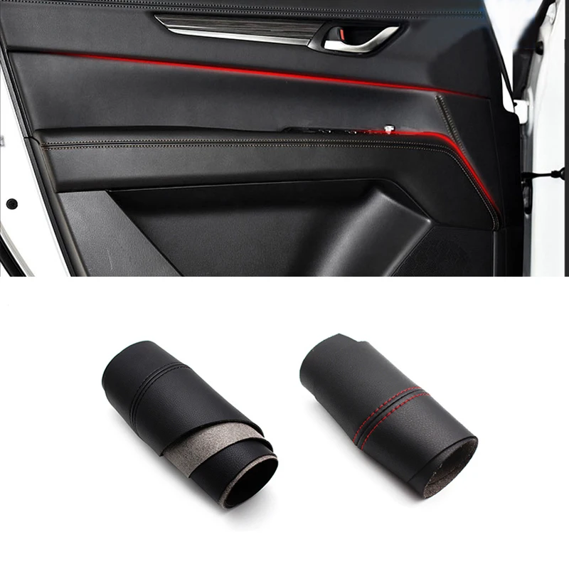 For Mazda CX-5 2017 2018 Microfiber Leather Interior Door Panel Cover Sticker Trim